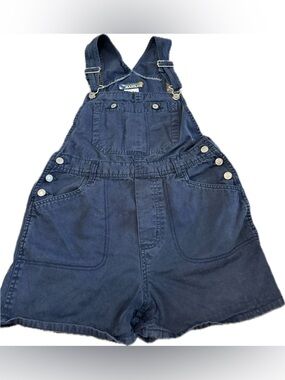 Vtg Gasoline Short Overalls Blue Women’s Size Medium